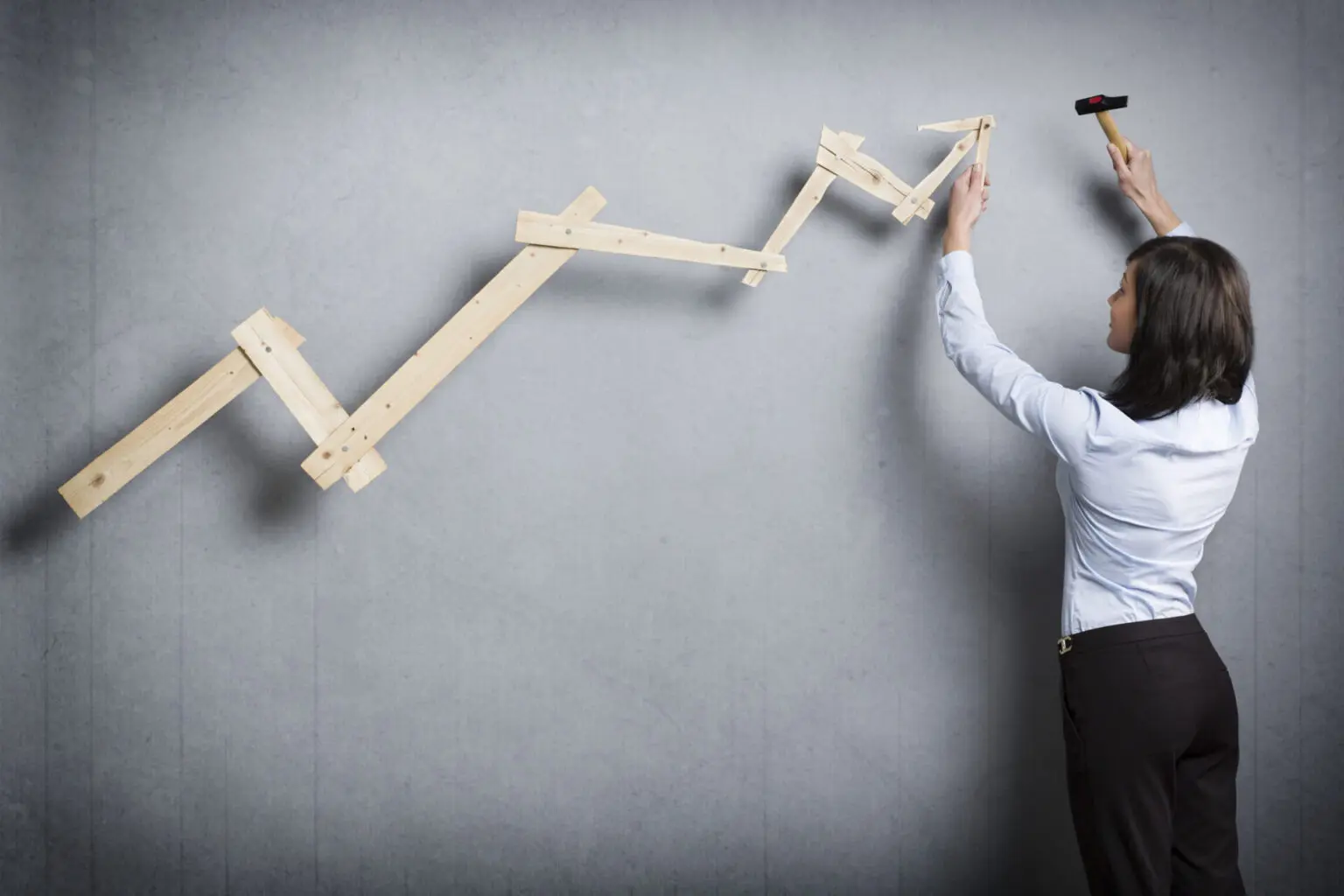 Concept: Building your own successful career or business. Confid