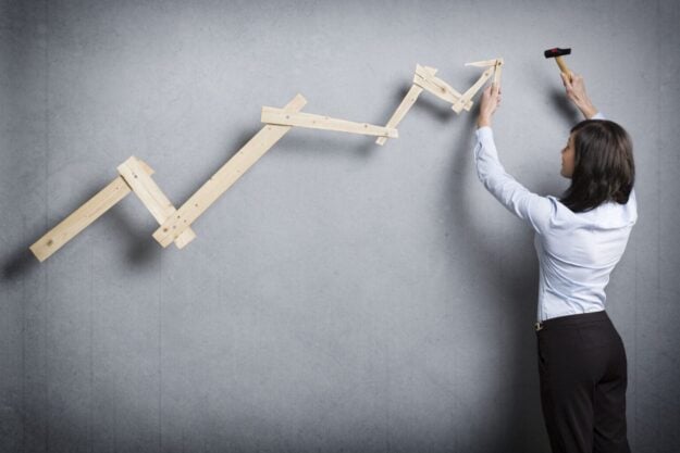 Concept: Building your own successful career or business. Confid